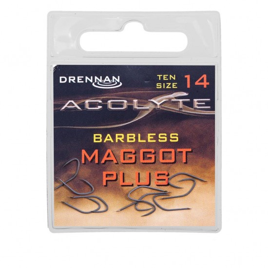 Carlige Drennan - Acolyte Maggot Plus Barbless Nr. 14